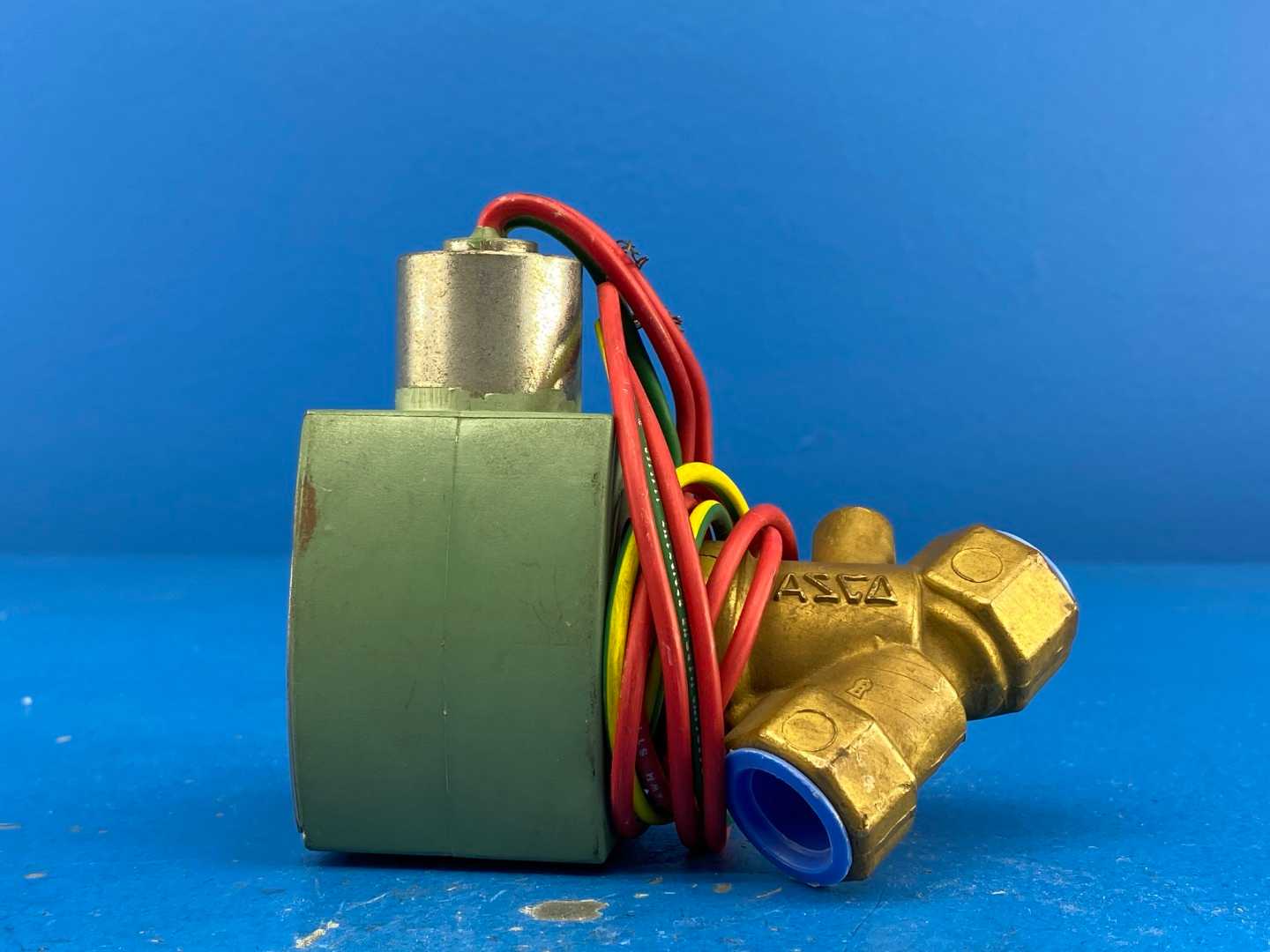 ASCO Red-Hat 8030G13 Solenoid Shutoff Valve - 3/8" NPT, 15 PSI, Air/Water/Oil