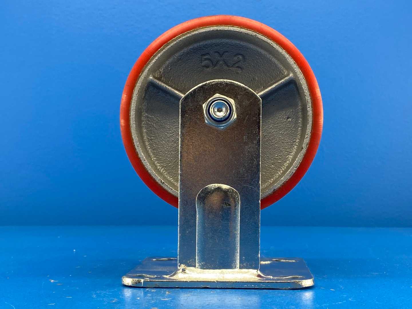 5" x 2" Heavy Duty Rigid Caster w/ Polyurethane Wheel