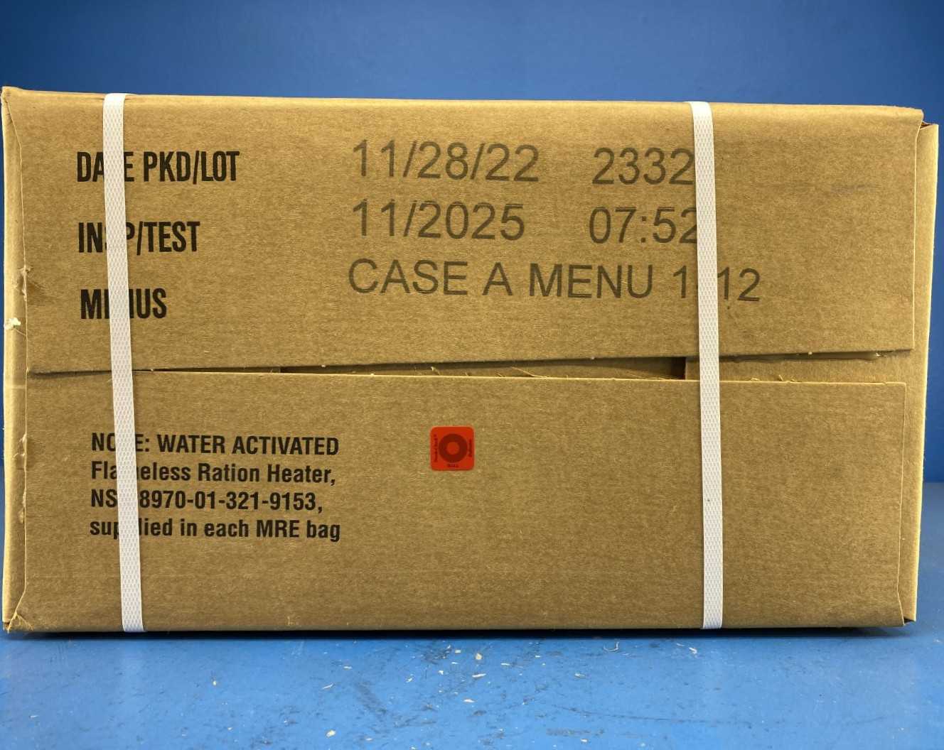 11.25 MRE Case (24 Pack 2 Cases) U.S. Military Genuine Ready to Eat Meals Case A and B