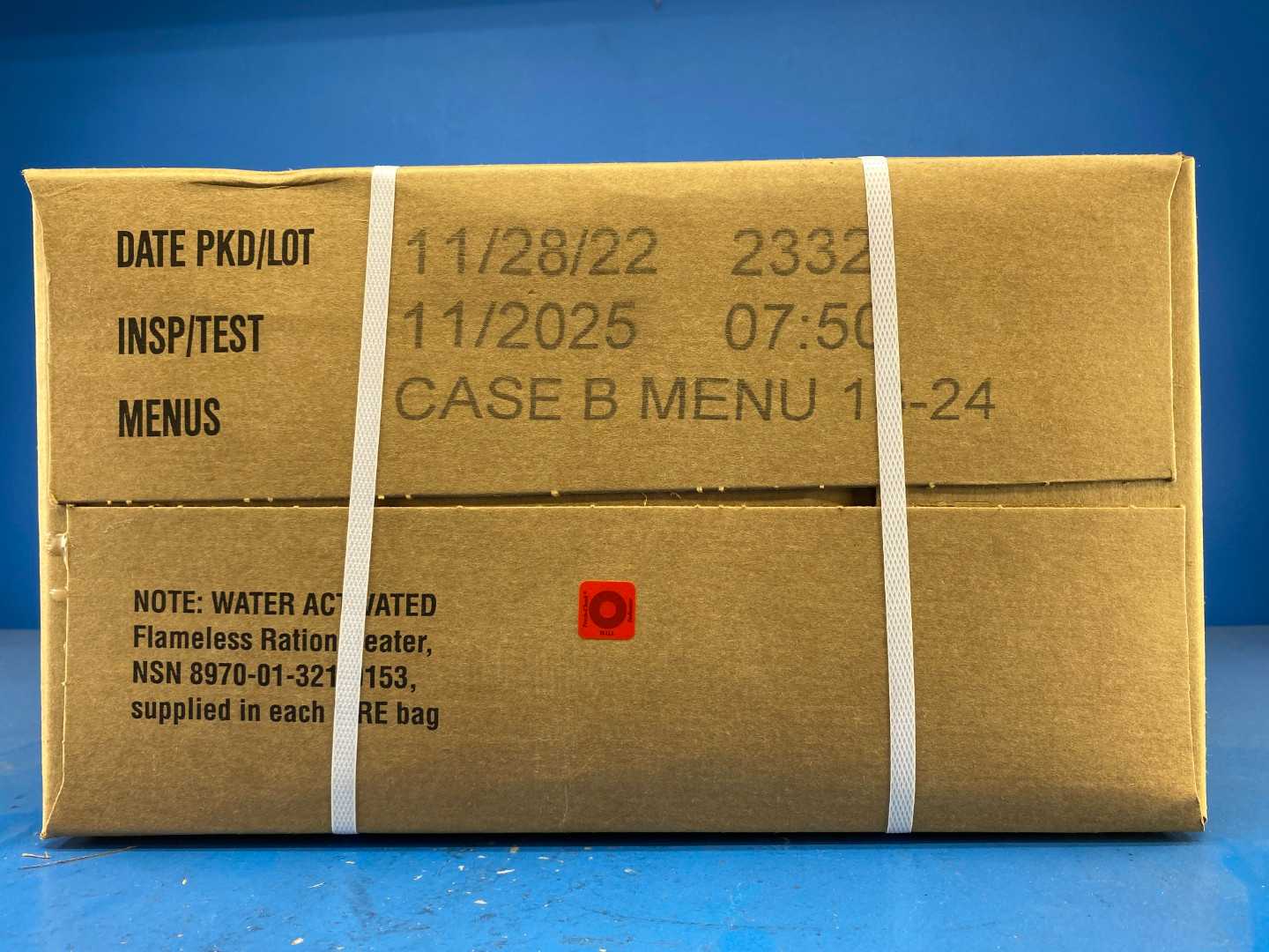 11.25 MRE Case (24 Pack 2 Cases) U.S. Military Genuine Ready to Eat Meals Case A and B
