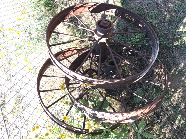 Antique Metal Wagon Wheels