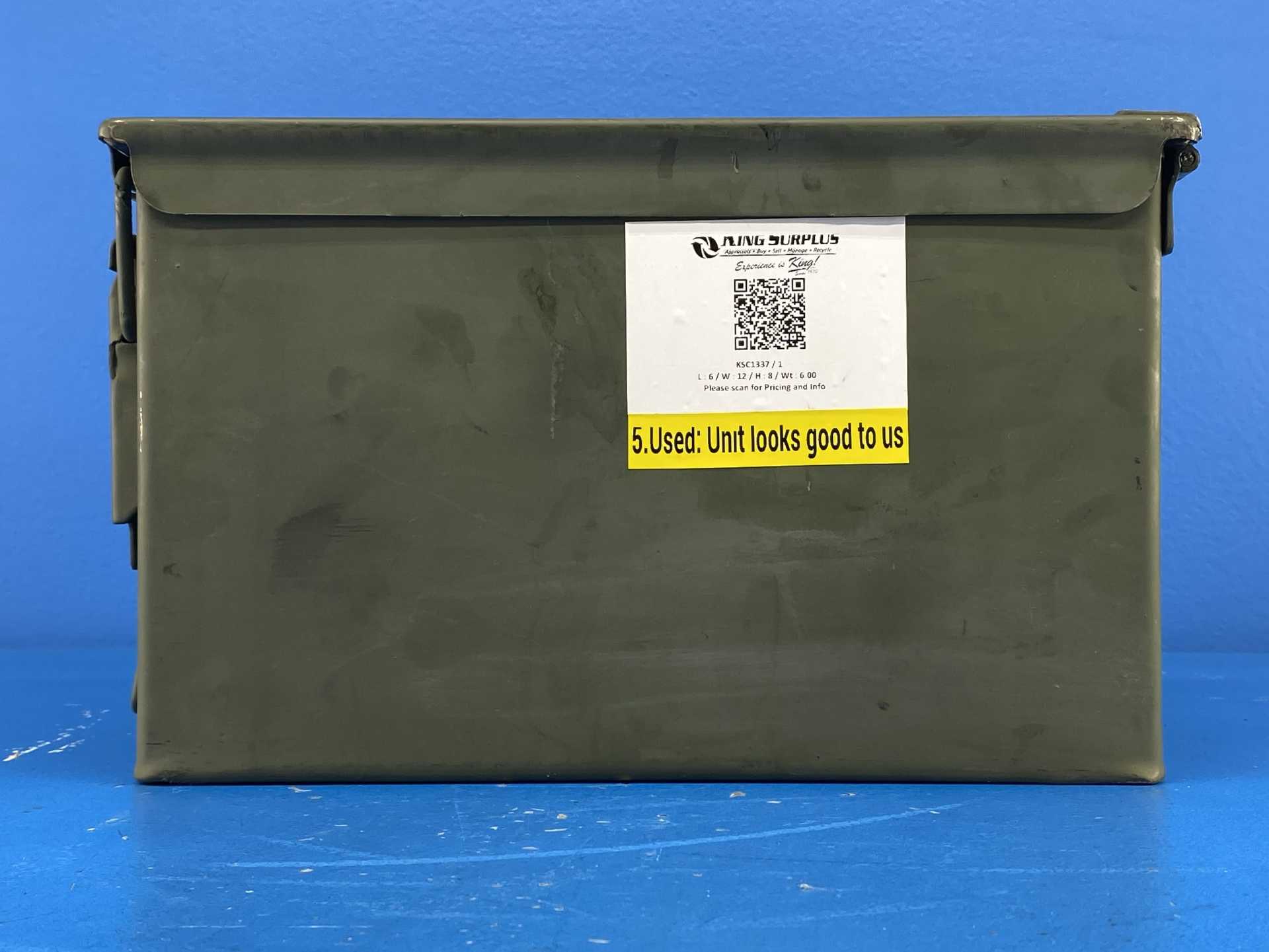 U.S. Military Surplus M2A2 Ammo Can (Pack of 2) 50 Cal | Cleaned & Lubed | Watertight Seal | Good Hinges | Made by SCF
