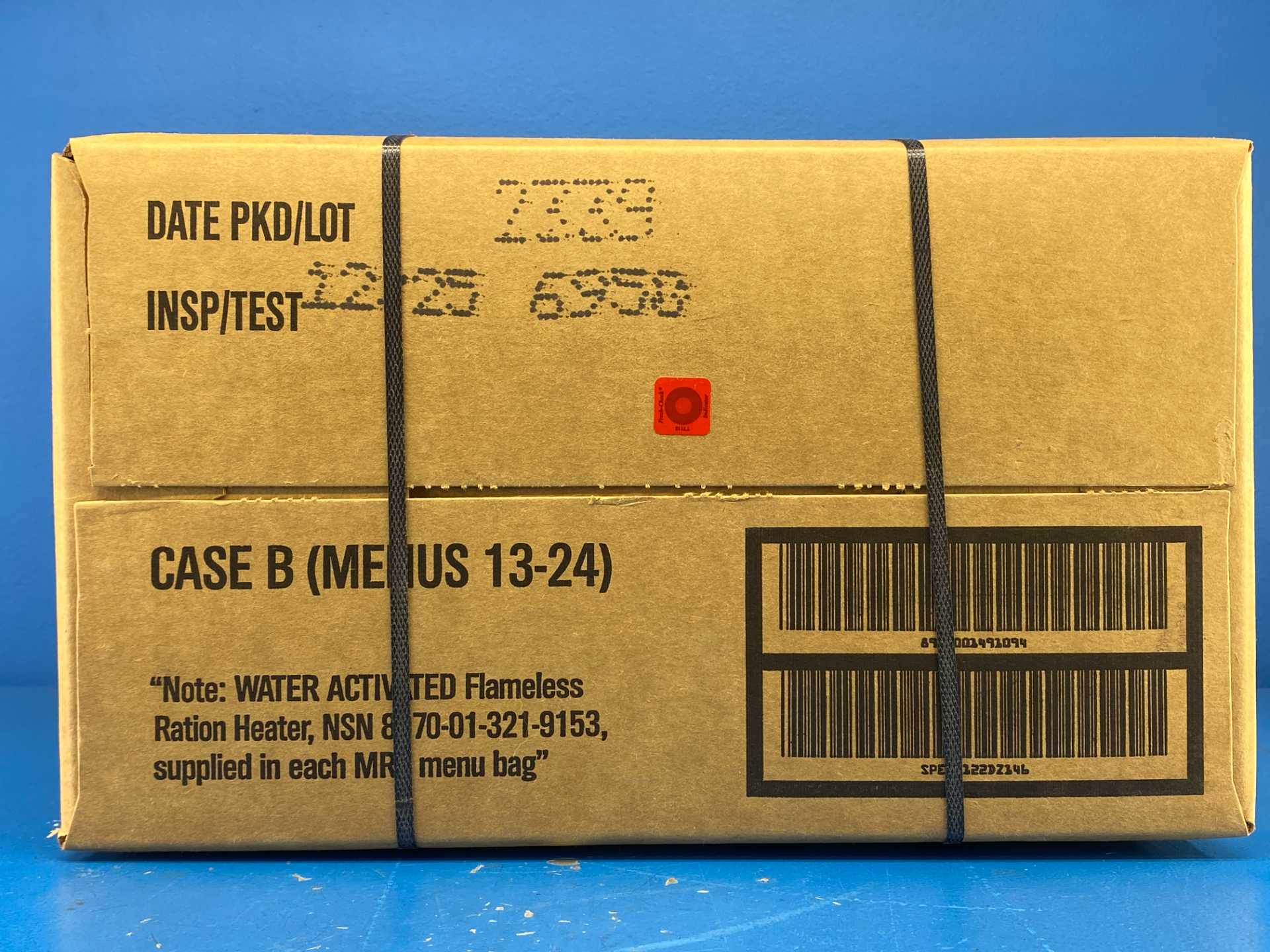 12.25 MRE Case (12 Pack U.S. Military Genuine Ready to Eat Meals Case A or B, Leave Order Notes for preference)