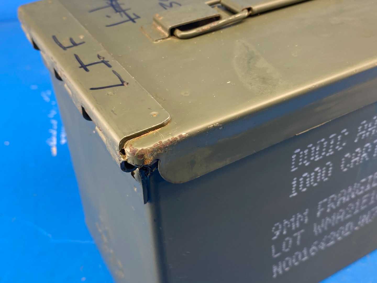 Pack of 2 - Ammo Can U.S. Military Surplus AA16(Stamped) 9mm Frangible (Stencil) Grade 3