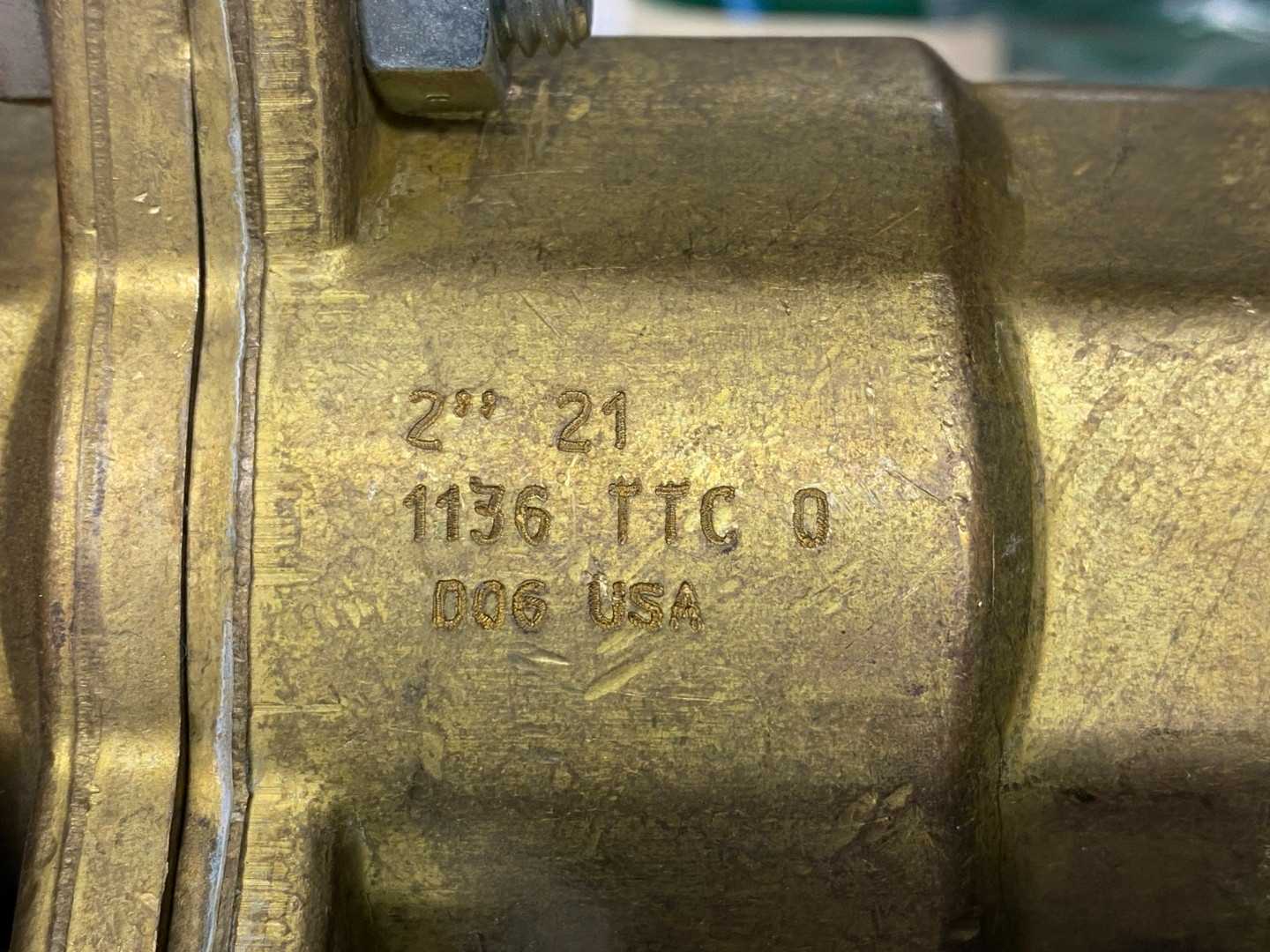 Jamesbury 2-211136TTC0 2" Brass Clincher Ball Valve 400 CWP