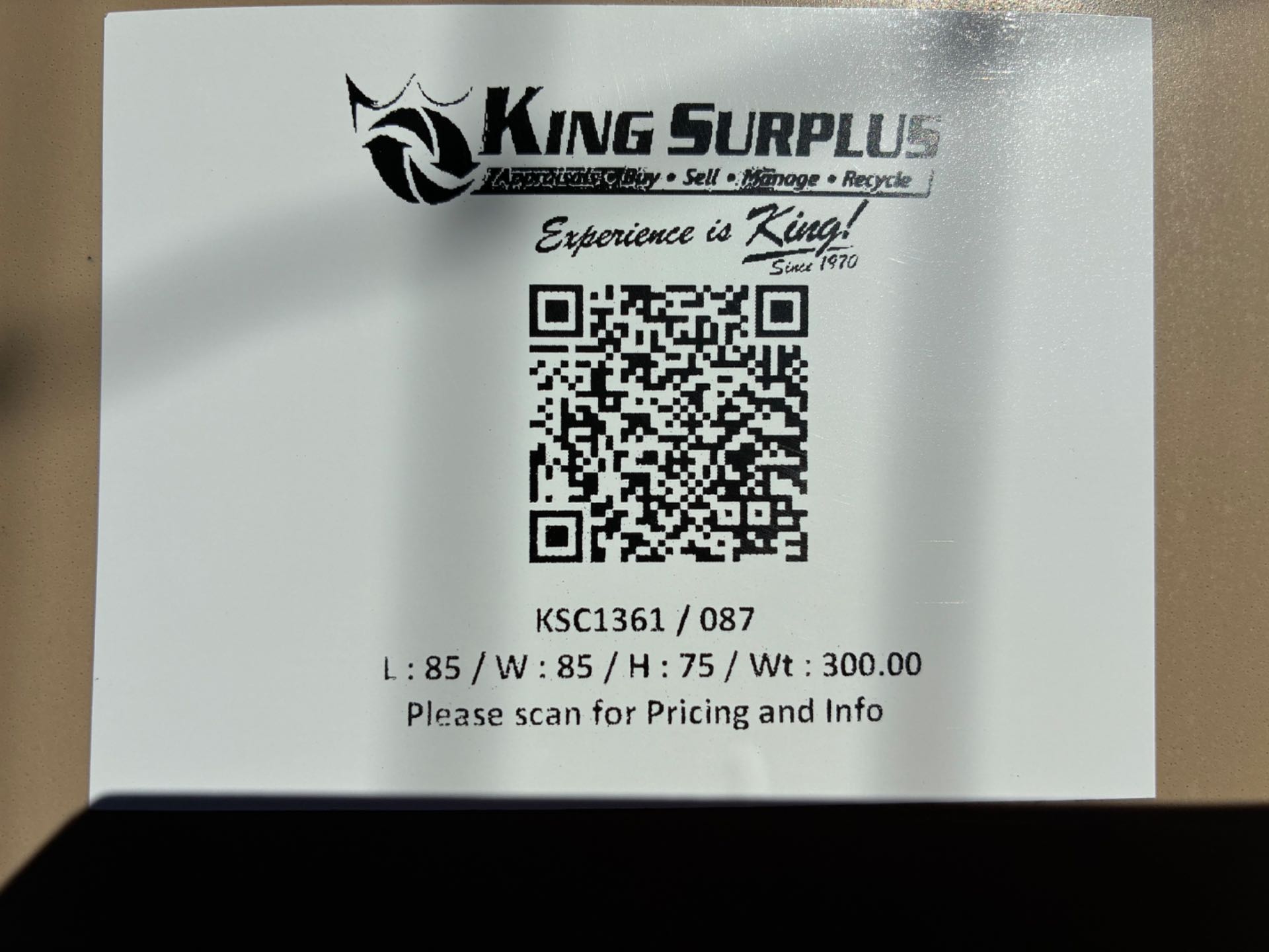 1,350 Gallon Flat Bottom Storage Tank - Tan