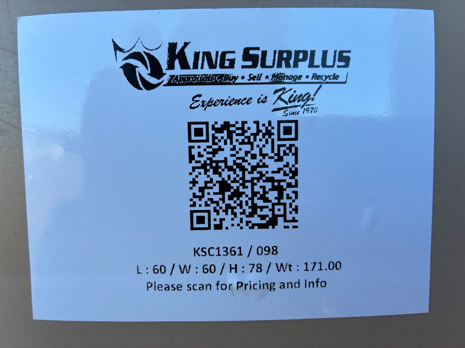 870 Gallon Flat Bottom Storage Tank - Tan