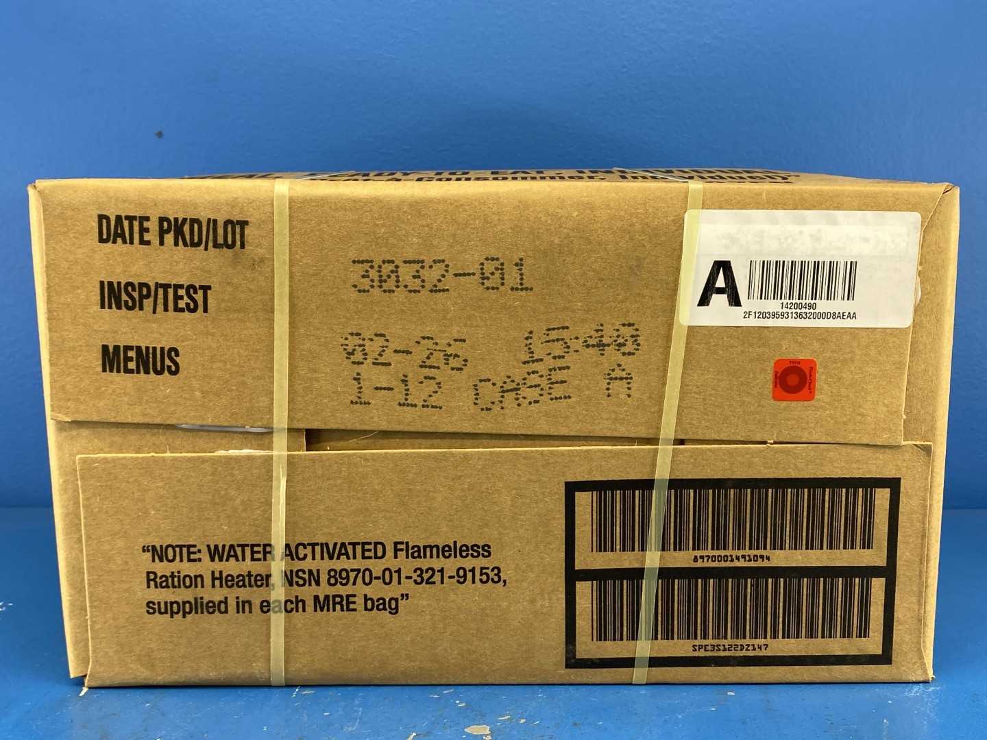 02.26 MRE Case FREE SHIP A/B Combo (24 Pack 2 Cases) U.S. Military Genuine Ready to Eat Meals Case A and B