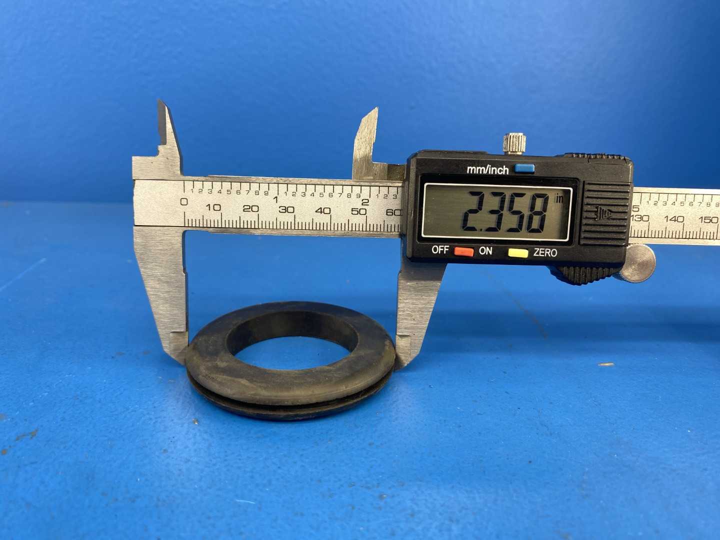 Rubber Grommet Lot of Approximately 1696 Pieces 2.36" OD x 1.55" ID x 0.36" Thick 0.43" Groove, 0.13" Lip