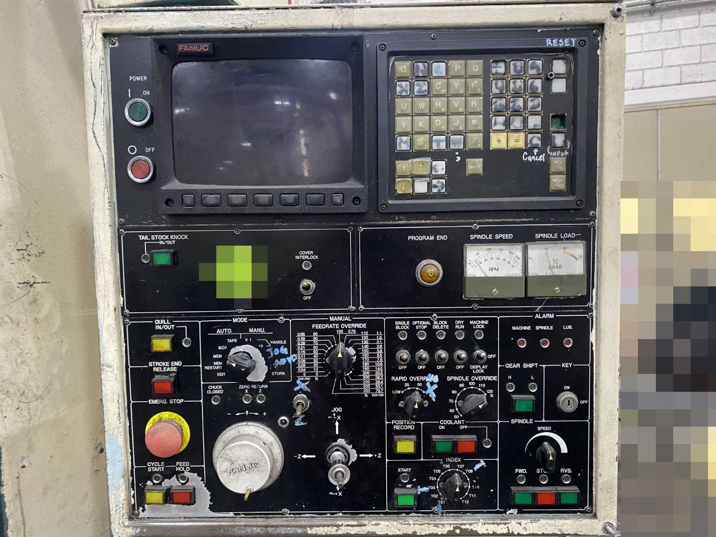 PARTS UNIT Nakamura-Tome Slant-4B CNC Horizontal Turning Center (HTC), Fanuc Panel, 12" Chuck, 33.86" Swing Over Bed, 20.47" Swing Over Saddle, 18.31" Turning Diameter