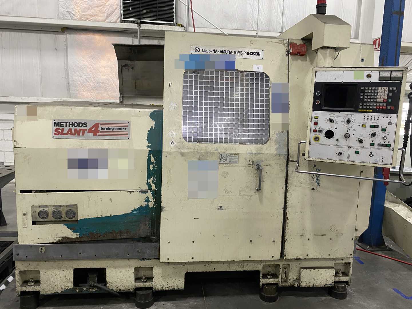 PARTS UNIT Nakamura-Tome Slant-4B CNC Horizontal Turning Center (HTC), Fanuc 6T, 12" Chuck, 33.86" Swing Over Bed, 20.47" Swing Over Saddle, 18.31" Turning Diameter