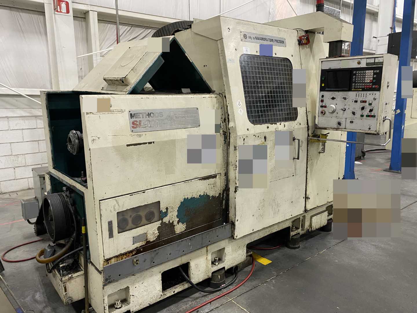 PARTS UNIT Nakamura-Tome Slant-4B CNC Horizontal Turning Center (HTC), Fanuc 6T, 12" Chuck, 33.86" Swing Over Bed, 20.47" Swing Over Saddle, 18.31" Turning Diameter
