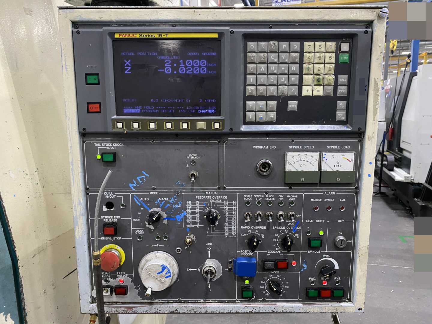 Nakamura-Tome Slant-4B CNC Horizontal Turning Center Fanuc 11T/15-T, 1992, 12" Chuck, 33.86" Swing, 20.47" Over Saddle, 18.31" Turn Dia, 63.38" Z-Travel, 10-Station Turret