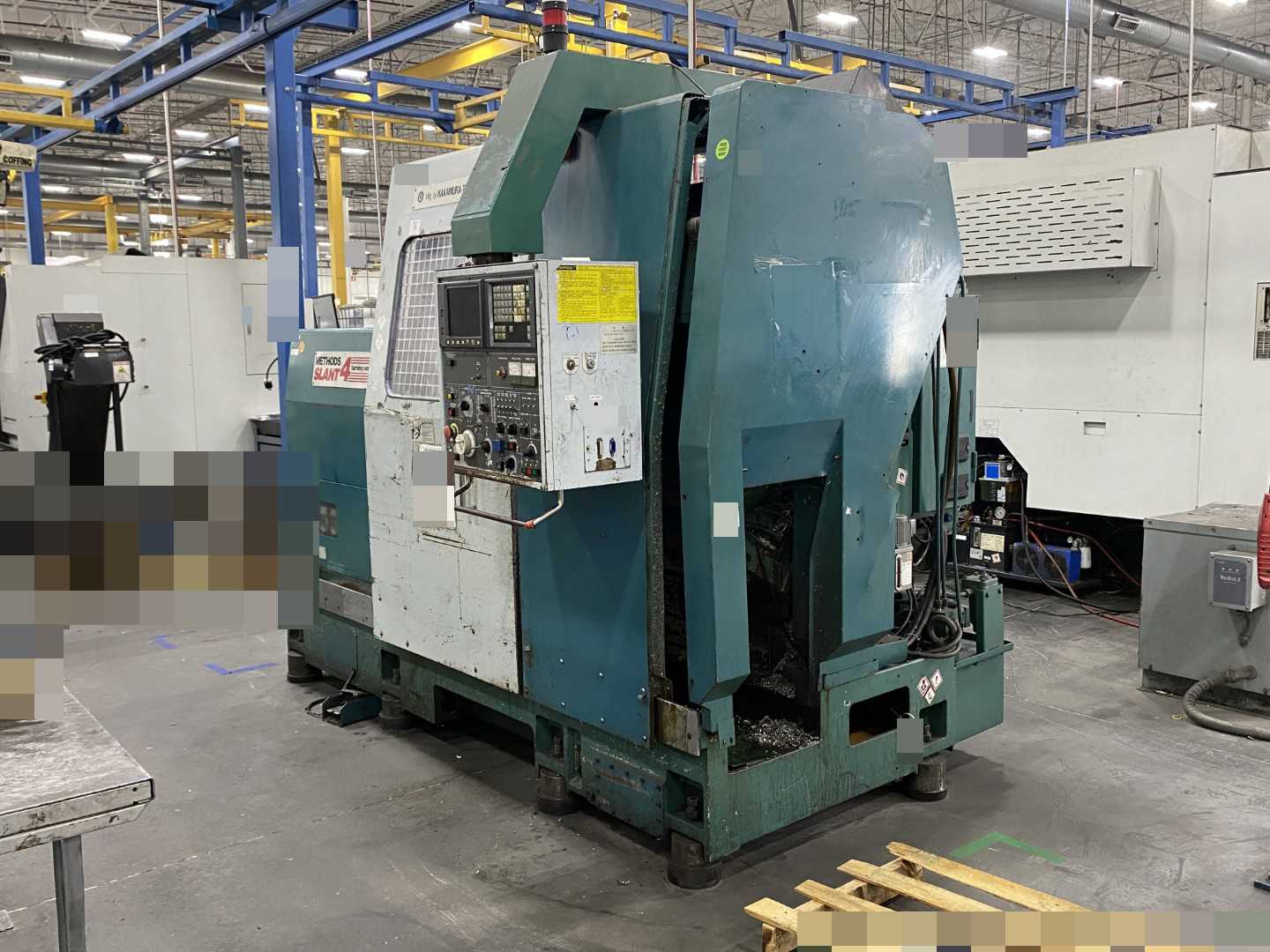 PARTS UNIT Nakamura-Tome Slant-4B CNC Horizontal Turning Center (HTC), Fanuc Panel, 12" Chuck, 33.86" Swing Over Bed, 20.47" Swing Over Saddle, 18.31" Turning Diameter