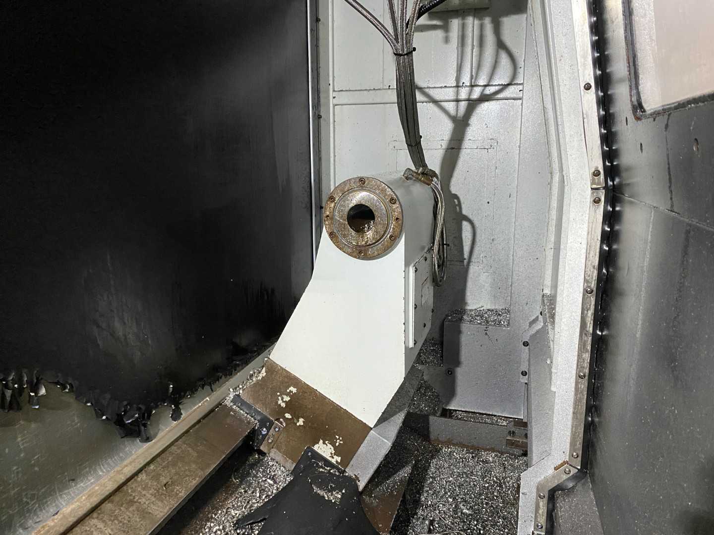 Yama Seiki GS-4000L CNC Horizontal Turning Center Fanuc 0i-TD, 18,086 Hours, 2010, 18" Chuck, 30.31" Swing, 24.41" Turn Dia, 32.2" Length, 30/37 kW, 12-Station Drum Turret