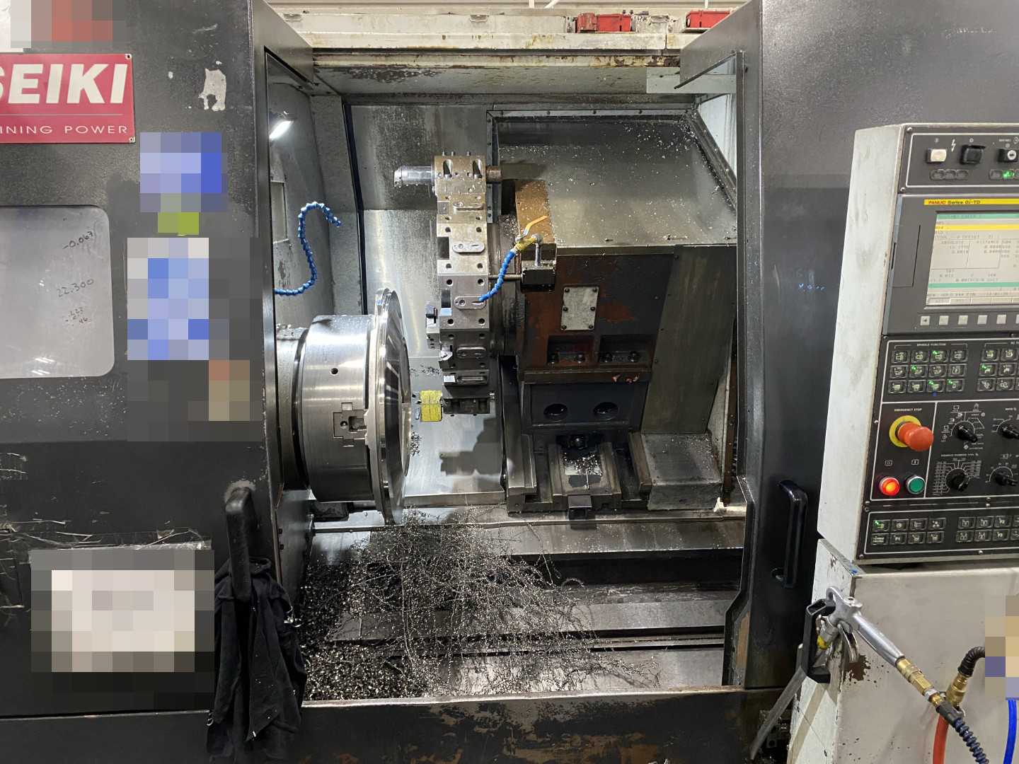Yama Seiki GS-4000L CNC Horizontal Turning Center Fanuc 0i-TD, 18,086 Hours, 2010, 18" Chuck, 30.31" Swing, 24.41" Turn Dia, 32.2" Length, 30/37 kW, 12-Station Drum Turret