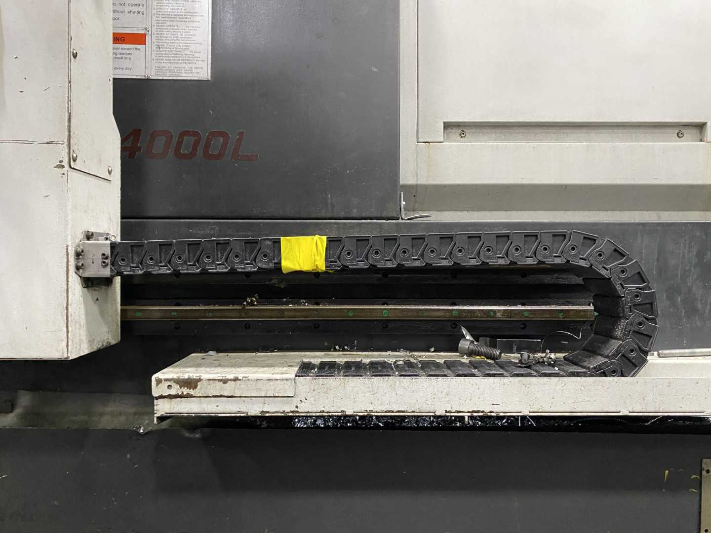 Yama Seiki GS-4000L CNC Horizontal Turning Center Fanuc 0i-TD, 18,086 Hours, 2010, 18" Chuck, 30.31" Swing, 24.41" Turn Dia, 32.2" Length, 30/37 kW, 12-Station Drum Turret