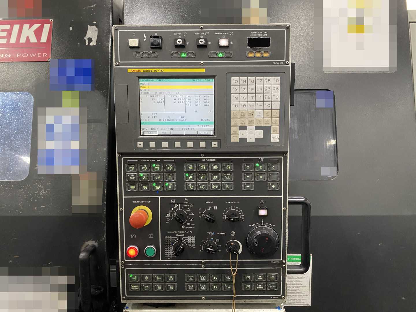 Yama Seiki GS-4000L CNC Horizontal Turning Center Fanuc 0i-TD, 18,086 Hours, 2010, 18" Chuck, 30.31" Swing, 24.41" Turn Dia, 32.2" Length, 30/37 kW, 12-Station Drum Turret