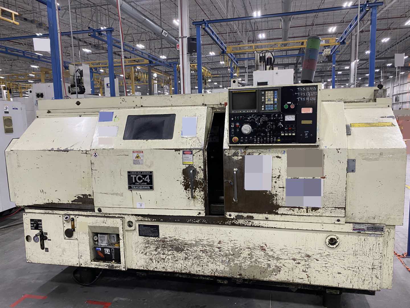 PARTS UNIT Takisawa TC-4 CNC Horizontal Turning Center Fanuc Series O-T, 10-12" Chuck, 23.62" Swing, 17.32" Turning Diameter, 40.15" Turning Length, 3.5" Bar Capacity, 2,500 rpm