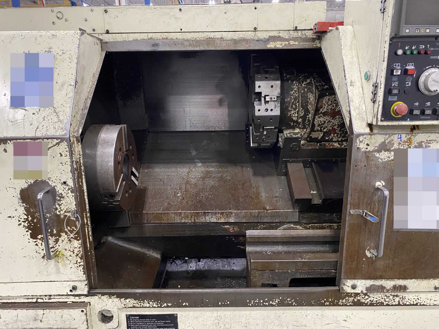 PARTS UNIT Takisawa TC-4 CNC Horizontal Turning Center Fanuc Series O-T, 10-12" Chuck, 23.62" Swing, 17.32" Turning Diameter, 40.15" Turning Length, 3.5" Bar Capacity, 2,500 rpm