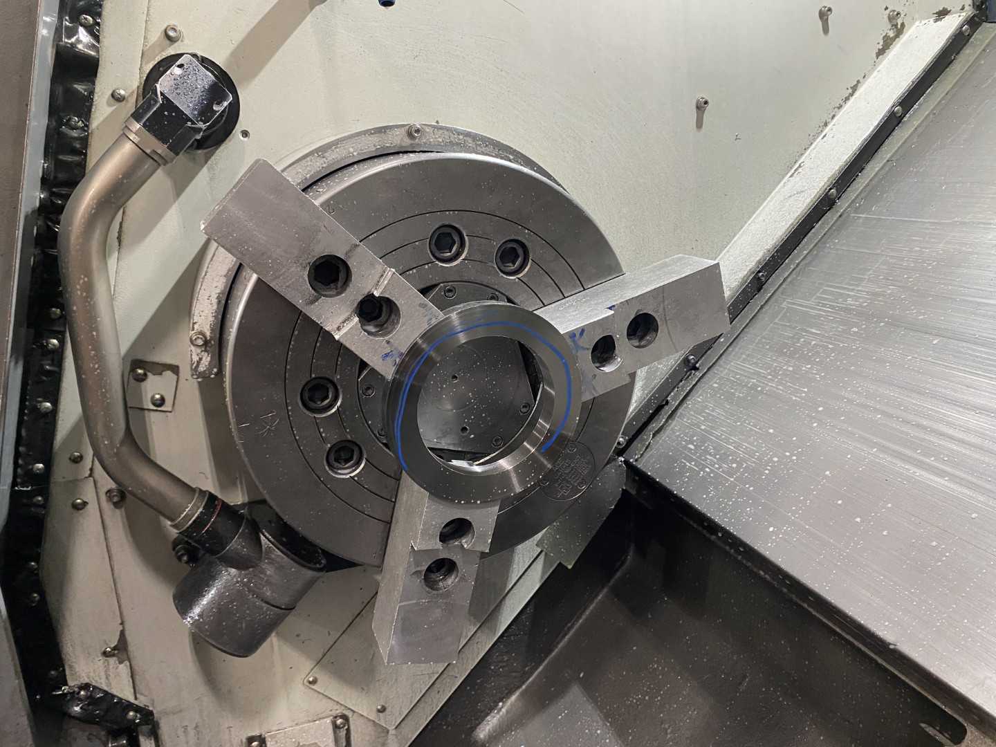 SMEC SL35A/1500 CNC Horizontal Turning Center Fanuc Oi-TC, 24,598 Hours, 2009, 15" Chuck, 23.62" Swing, 16.73" Over Slide, 16.5" Turn Dia, 60.2" Length, 2,000 RPM, 10-Station Turret