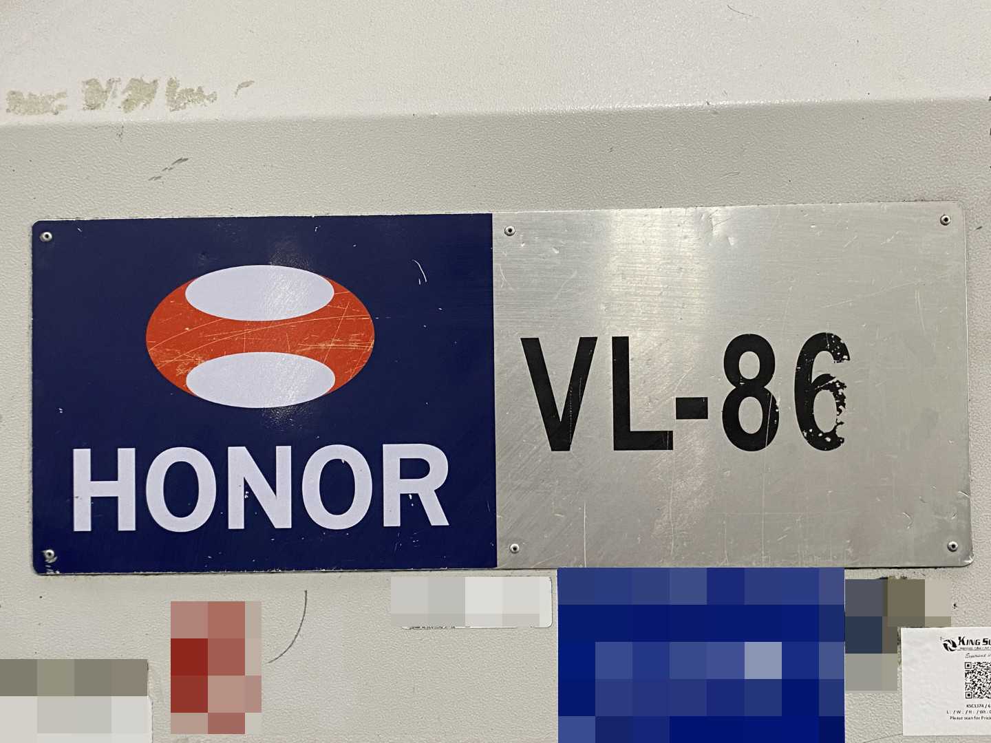 Honor Seiki VL-86C CNC Vertical Turning Center Fanuc 0i-TF, 2016, 31.5" Table, 37.4" Swing, 37.4" Turn Dia, 25.5" Turn Height, 12-Station Turret, 70 kVA