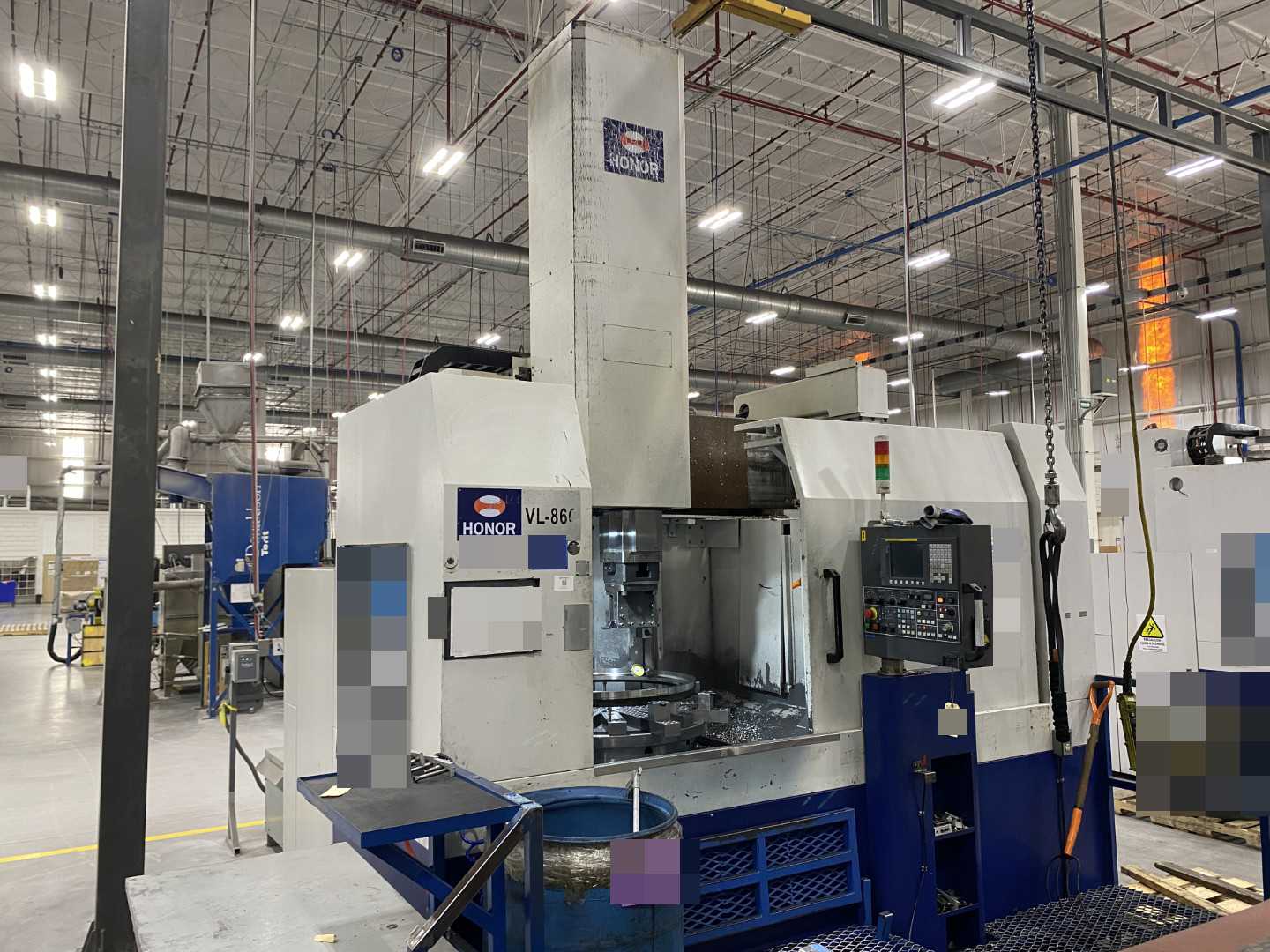 Honor Seiki VL-86C CNC Vertical Turning Center Fanuc 0i-TF, 16,844 Hours, 2016, 31.5" Table, 37.4" Swing, 37.4" Turn Dia, 25.5" Turn Height, 12-Station Turret, 70 kVA