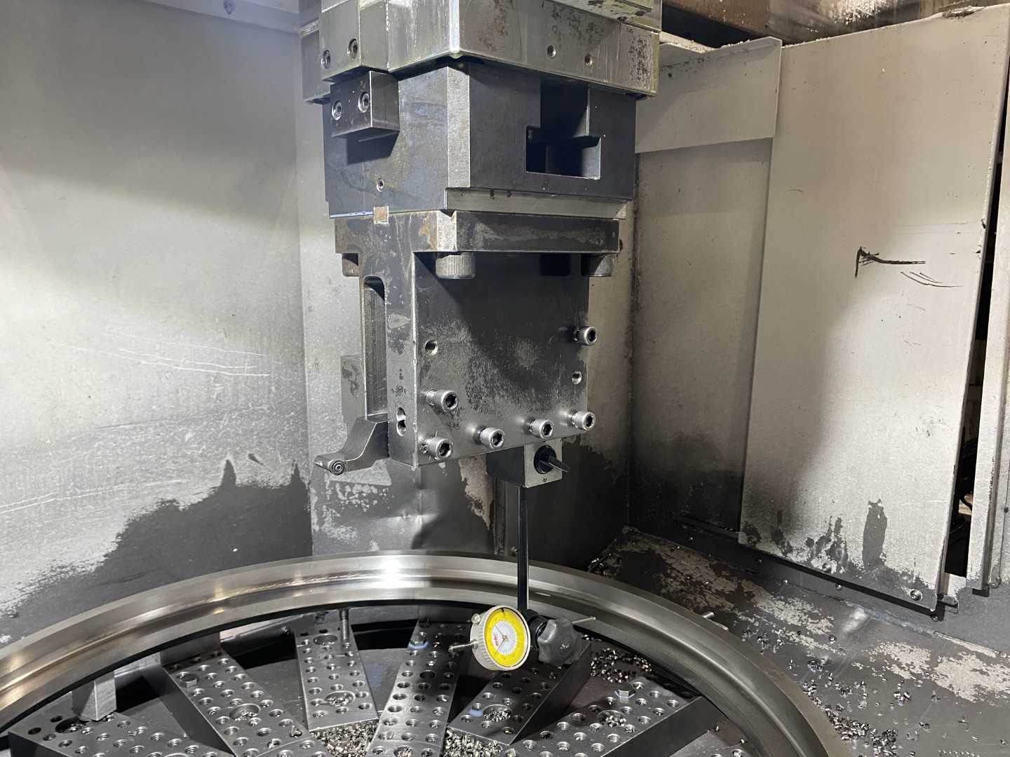 Honor Seiki VL-86C CNC Vertical Turning Center Fanuc 0i-TF, 16,844 Hours, 2016, 31.5" Table, 37.4" Swing, 37.4" Turn Dia, 25.5" Turn Height, 12-Station Turret, 70 kVA