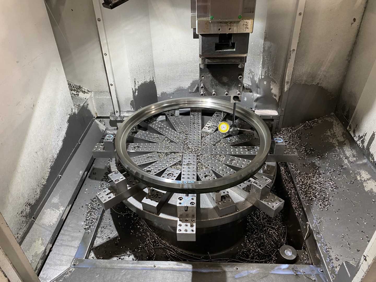 Honor Seiki VL-86C CNC Vertical Turning Center Fanuc 0i-TF, 16,844 Hours, 2016, 31.5" Table, 37.4" Swing, 37.4" Turn Dia, 25.5" Turn Height, 12-Station Turret, 70 kVA