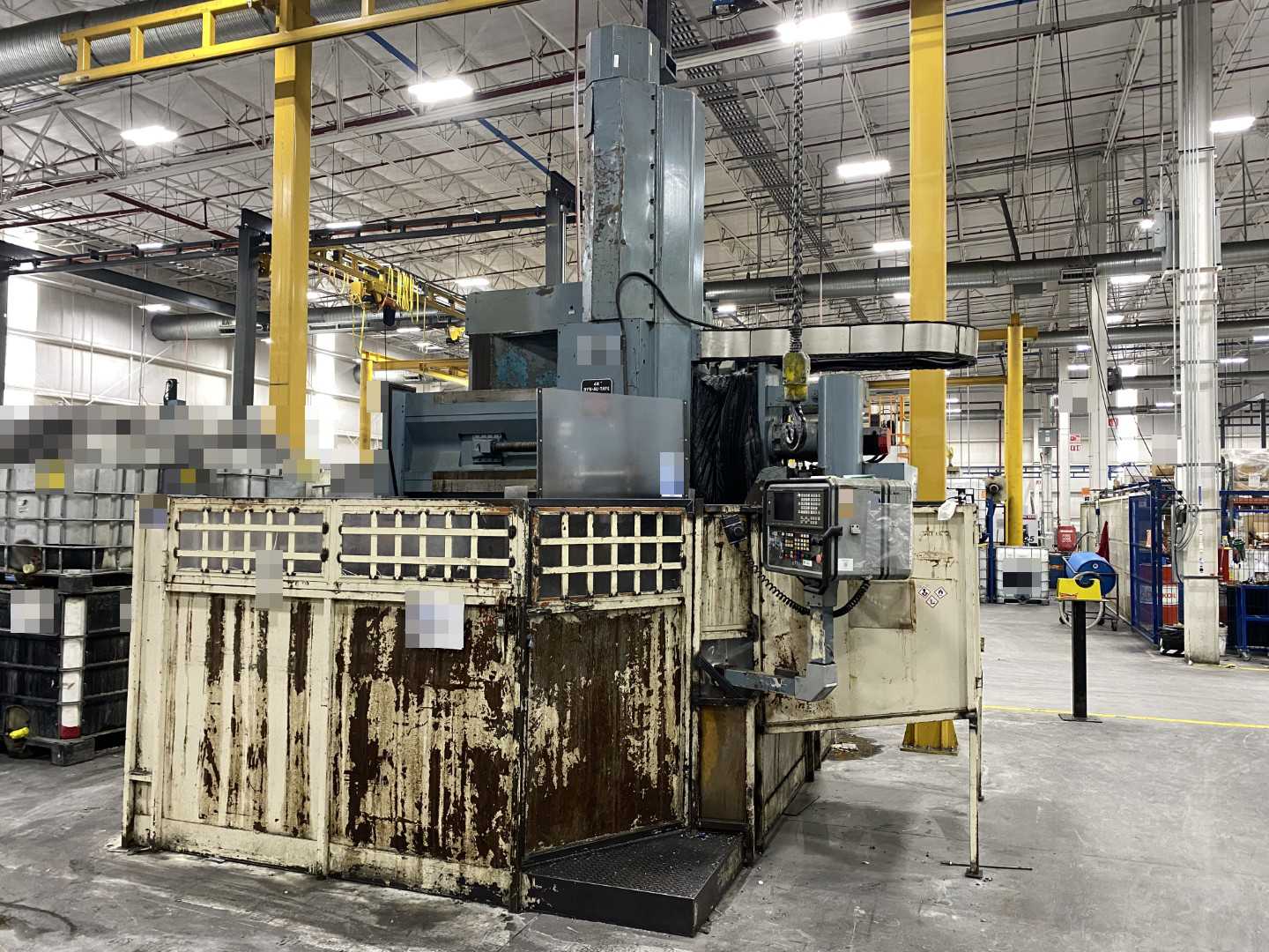 PARTS UNIT Bullard DYN-AU-TAPE 46" Vertical Turret Lathe VTL NCC, GE Fanuc Series 18-T, 46" Table, 58" Swing, 46" Turning Diameter, 60" Turning Height, 75 Hp