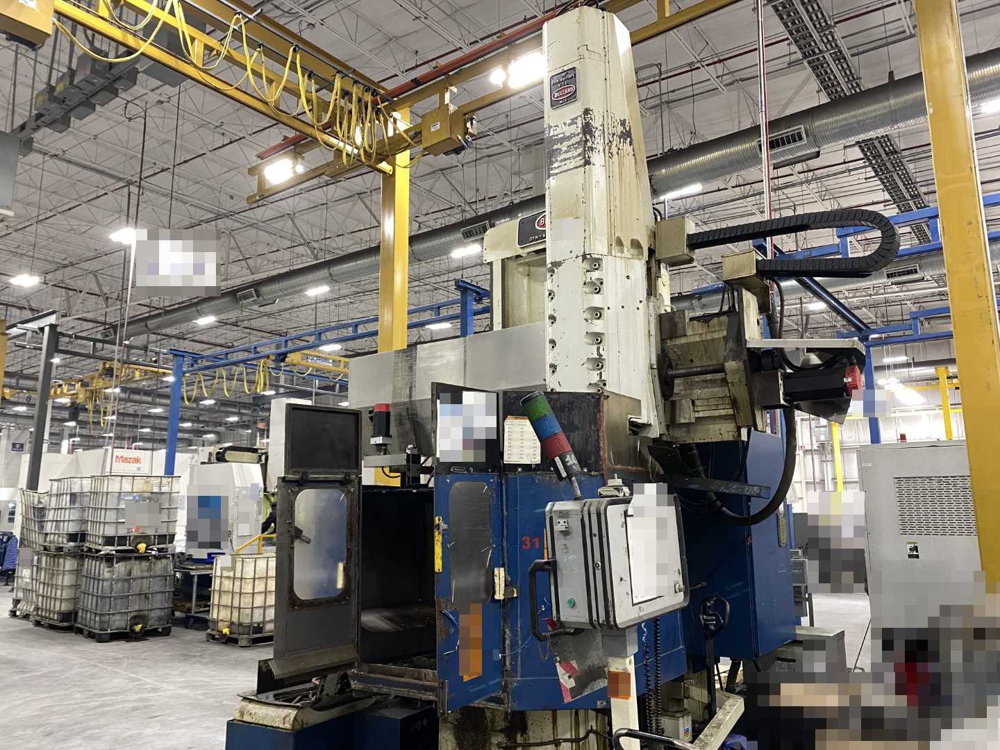 PARTS UNIT Bullard DYN-AU-TAPE 36" Vertical Turret Lathe VTL NCC, GE Fanuc Series 18i-T Control, 36" Table, 40" Swing, 48" Turn Dia, 50" Turn Height, X/Z Axis
