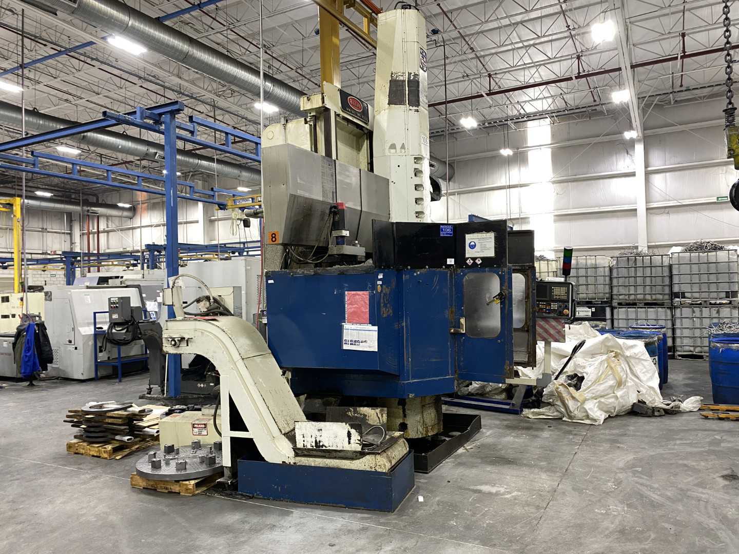 PARTS UNIT Bullard DYN-AU-TAPE 36" Vertical Turret Lathe VTL NCC, GE Fanuc Series 18i-T Control, 36" Table, 40" Swing, 48" Turn Dia, 50" Turn Height, X/Z Axis