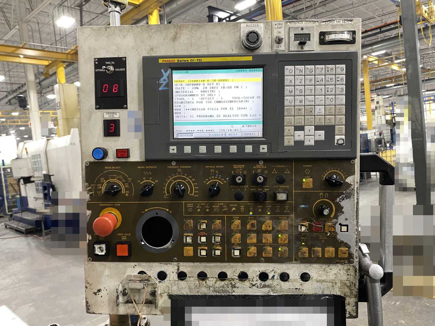 Honor Seiki VL-160C 2010 CNC VTL Vertical Turning Center, Fanuc 0i-TD, 78.7" Swing, 63" Table, 12-ATC, 60 HP, 28,649 Hours