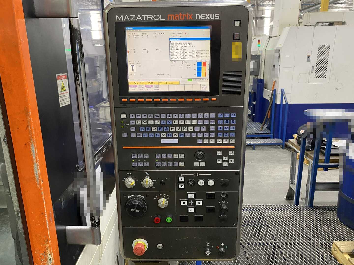 Mazak Megaturn Nexus 900 CNC Vertical Turning Center Mazatrol Matrix Nexus, 27,993 Hours, 2013, 36" Chuck, 39.37" Swing, 36.22" Turn Dia, 31.50" Turn Height, 12-Station Turret
