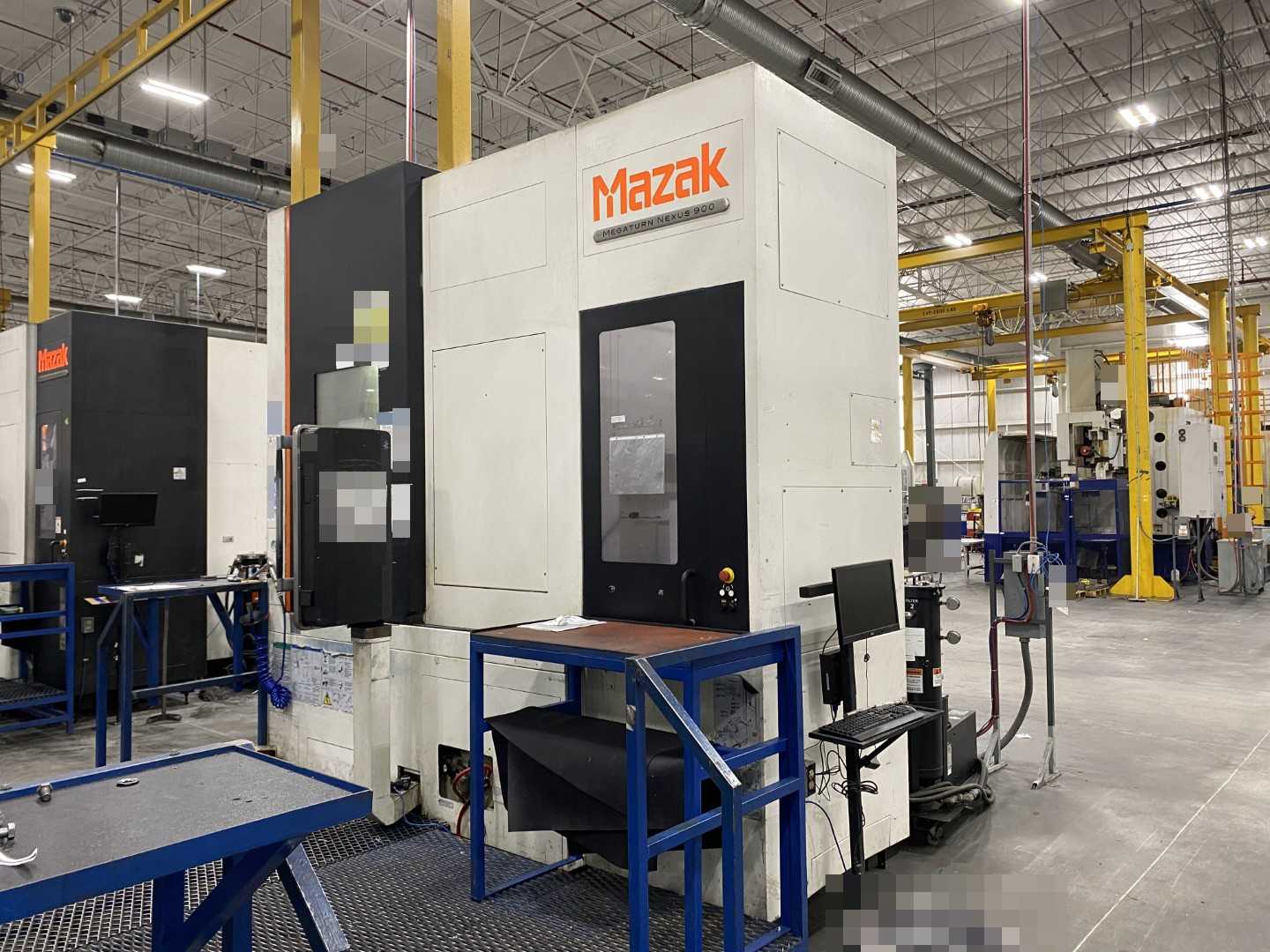 Mazak Megaturn Nexus 900 CNC Vertical Turning Center Mazatrol Matrix Nexus, 25,472 Hours, 2012, 36" Chuck, 39.37" Swing, 36.22" Turn Dia, 31.50" Turn Height, 12-Station Turret