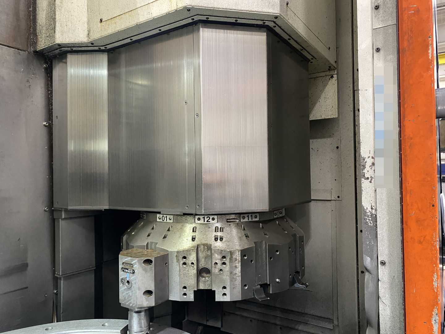 Mazak Megaturn Nexus 900 CNC Vertical Turning Center Mazatrol Matrix Nexus, 27,993 Hours, 2013, 36" Chuck, 39.37" Swing, 36.22" Turn Dia, 31.50" Turn Height, 12-Station Turret