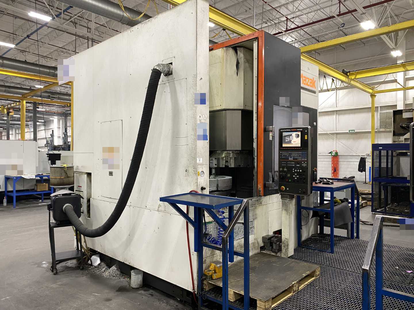 Mazak Megaturn Nexus 900 CNC Vertical Turning Center Mazatrol Matrix Nexus, 27,993 Hours, 2013, 36" Chuck, 39.37" Swing, 36.22" Turn Dia, 31.50" Turn Height, 12-Station Turret