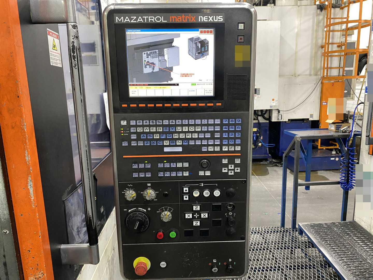Mazak Megaturn Nexus 900 CNC Vertical Turning Center Mazatrol Matrix Nexus, 27,993 Hours, 2013, 36" Chuck, 39.37" Swing, 36.22" Turn Dia, 31.50" Turn Height, 12-Station Turret