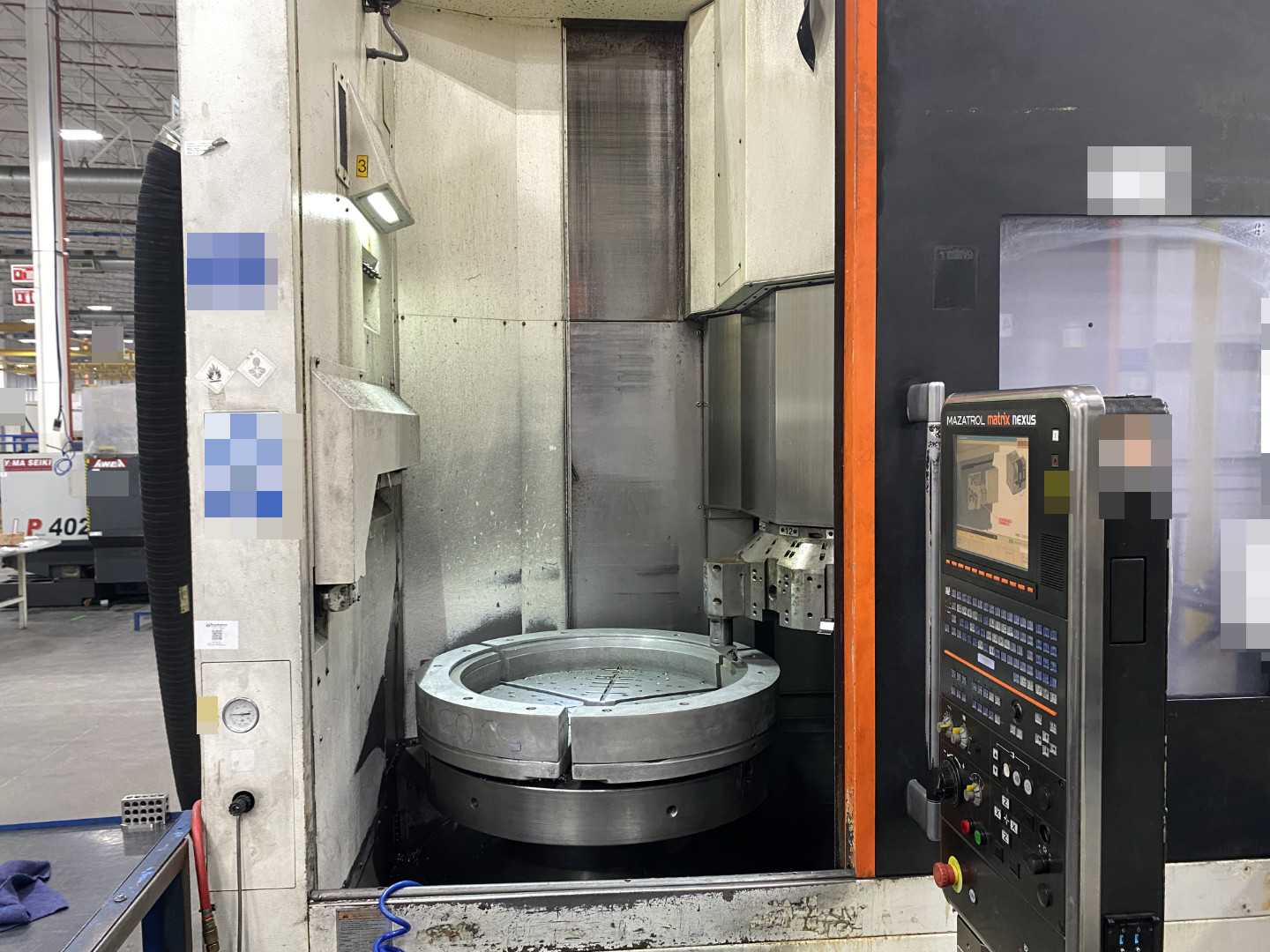 Mazak Megaturn Nexus 900 CNC Vertical Turning Center Mazatrol Matrix Nexus, 27,993 Hours, 2013, 36" Chuck, 39.37" Swing, 36.22" Turn Dia, 31.50" Turn Height, 12-Station Turret