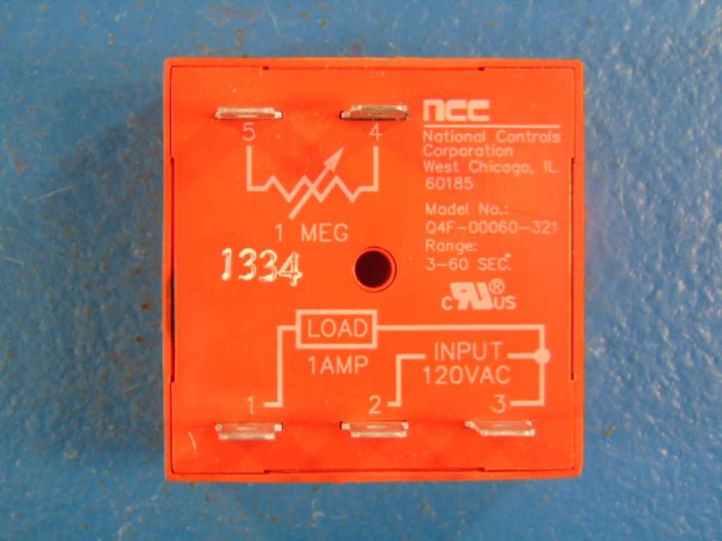 NCC Q4F-00060-321 TIME DELAY RELAY, 3-60SEC