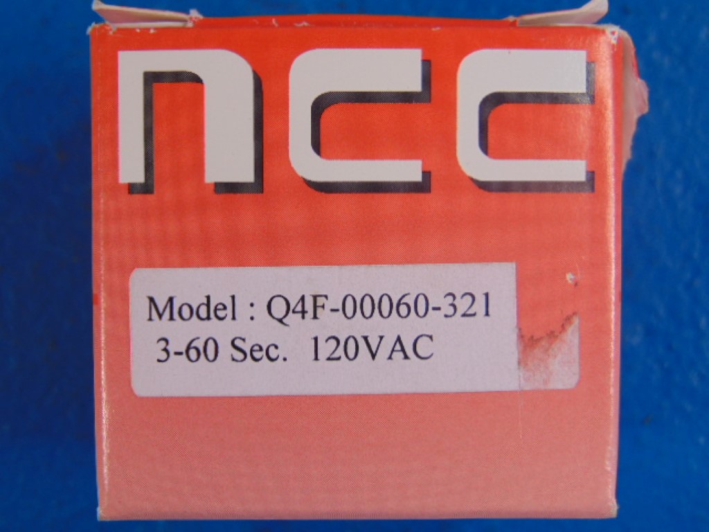 NCC Q4F-00060-321 TIME DELAY RELAY, 3-60SEC