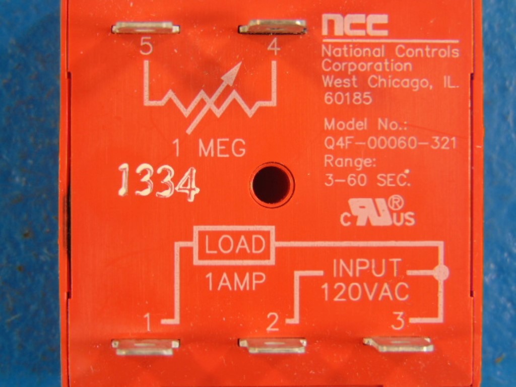 NCC Q4F-00060-321 TIME DELAY RELAY, 3-60SEC