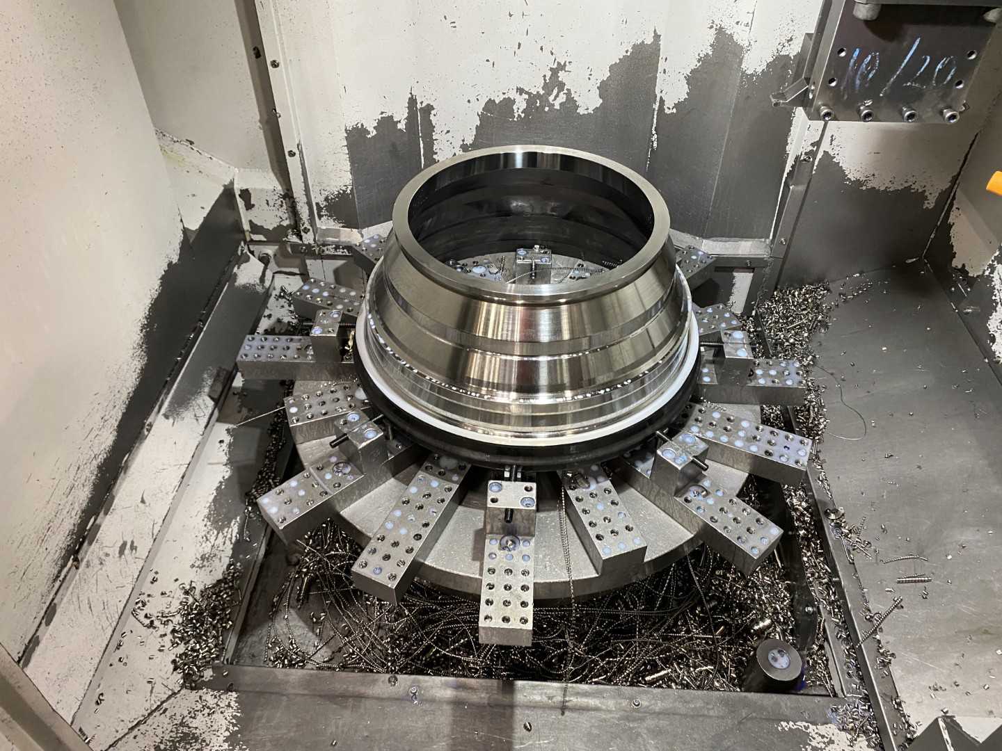 Honor Seiki VL-86C CNC Vertical Turning Center Fanuc 0i-TF, 15,585 Hours, 2016, 32" Table, 37.4" Swing, 37.4" Turn Dia, 25.5" Turn Height, 12-Station Turret, 70 kVA