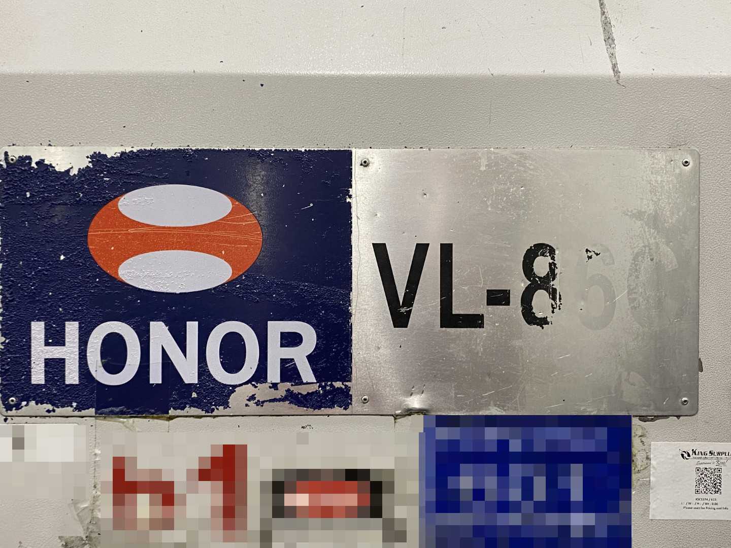 Honor Seiki VL-86C CNC Vertical Turning Center Fanuc 0i-TF, 15,585 Hours, 2016, 32" Table, 37.4" Swing, 37.4" Turn Dia, 25.5" Turn Height, 12-Station Turret, 70 kVA