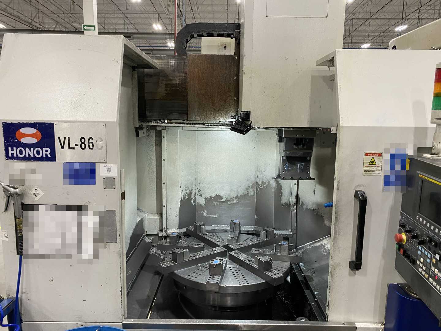 Honor Seiki VL-86C CNC Vertical Turning Center Fanuc 0i-TF, 17,362 Hours, 2016, 32" Table, 37.4" Swing, 37.4" Turn Dia, 25.5" Turn Height, 12-Station Turret, 70 kVA
