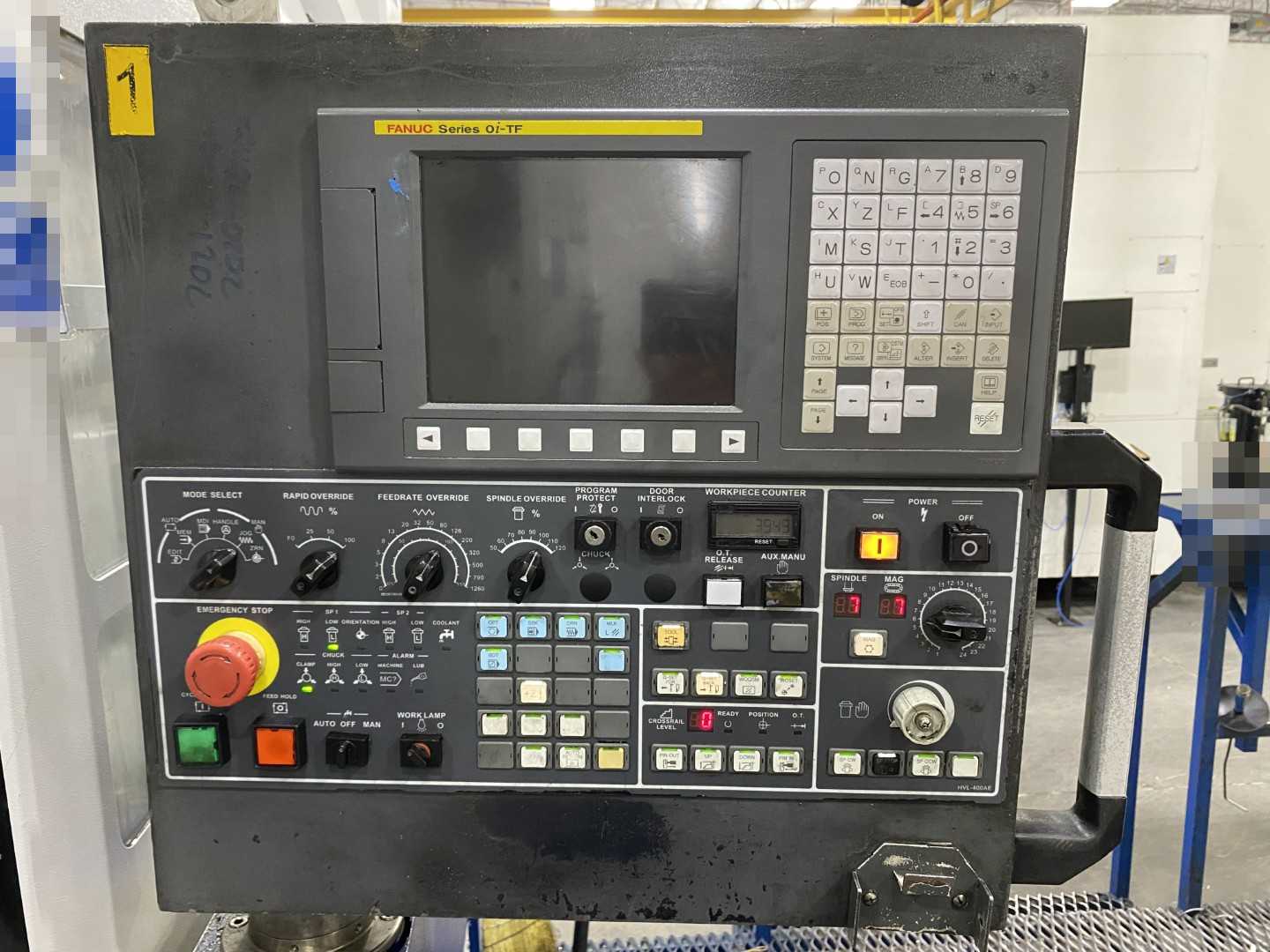 Honor Seiki VL-86C CNC Vertical Turning Center Fanuc 0i-TF, 17,362 Hours, 2016, 32" Table, 37.4" Swing, 37.4" Turn Dia, 25.5" Turn Height, 12-Station Turret, 70 kVA