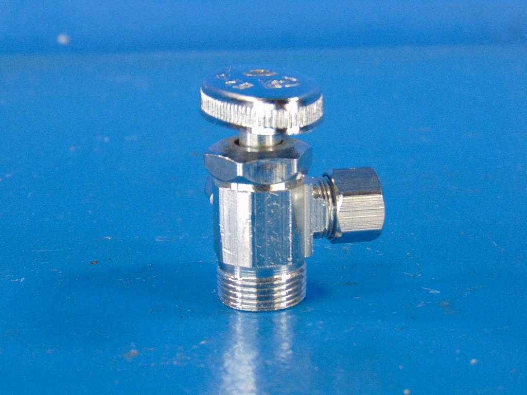 11/16" EZ-FLO Dual Outlet Stop Valve, Chrome, New Condition