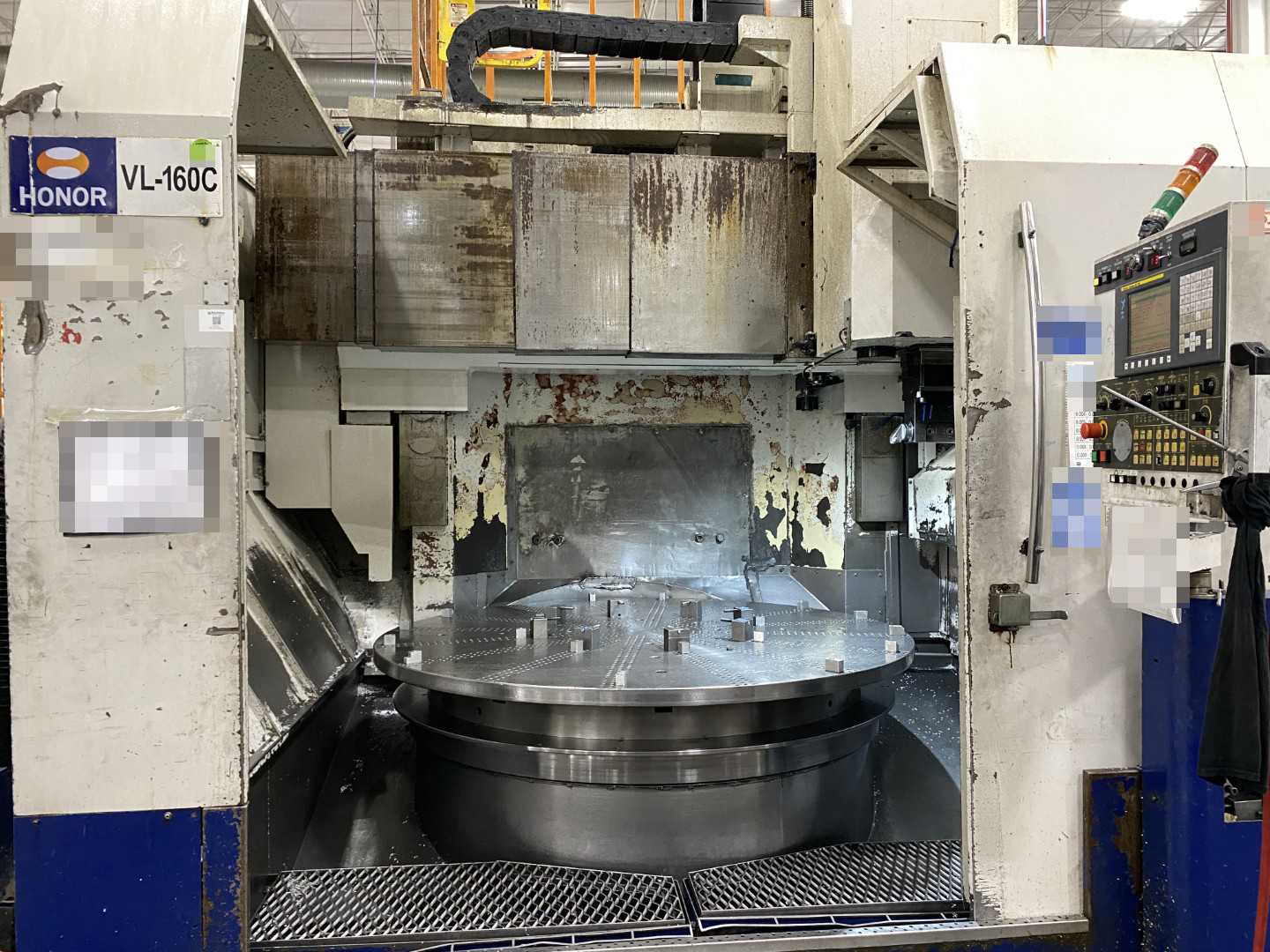Honor Seiki VL-160C 2012 CNC VTL Vertical Turning Center, Fanuc 0i-TD, 78.7" Swing, 63" Table, 12-ATC, 60 HP, 22,950 Hours