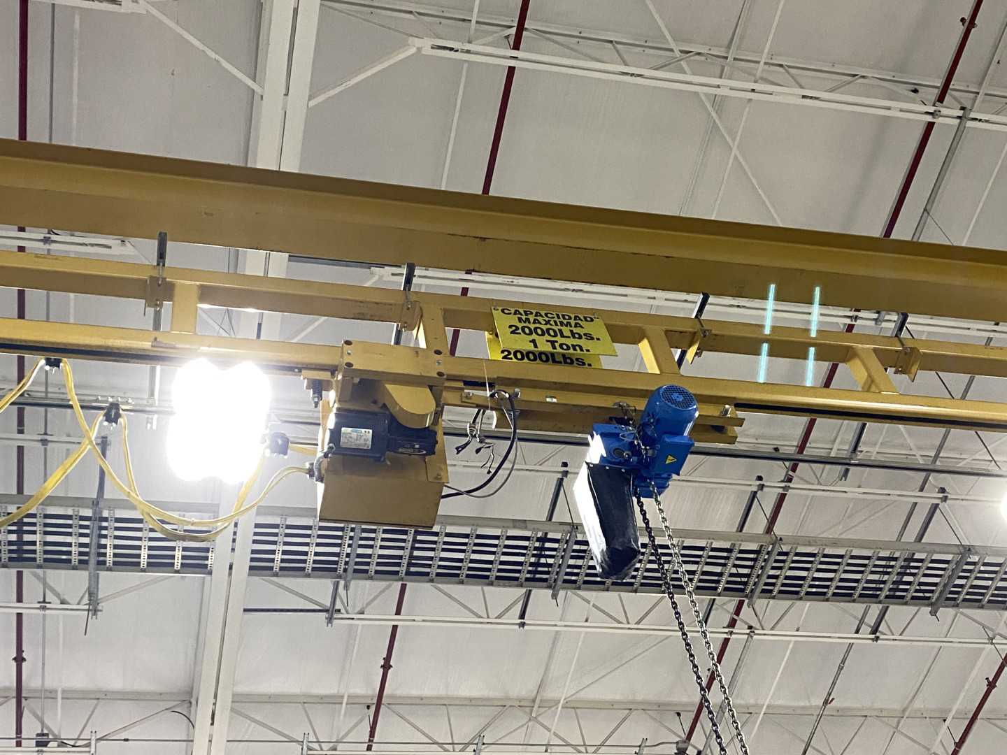 Spanco Freestanding Workstation Bridge 2000 Lbs. Max Capacity 24' x 40' x 12' TS w/ Vicinay ABK201-2004D 1Ton Hoist. 460V, 3-Phase, 1-1/4 HP