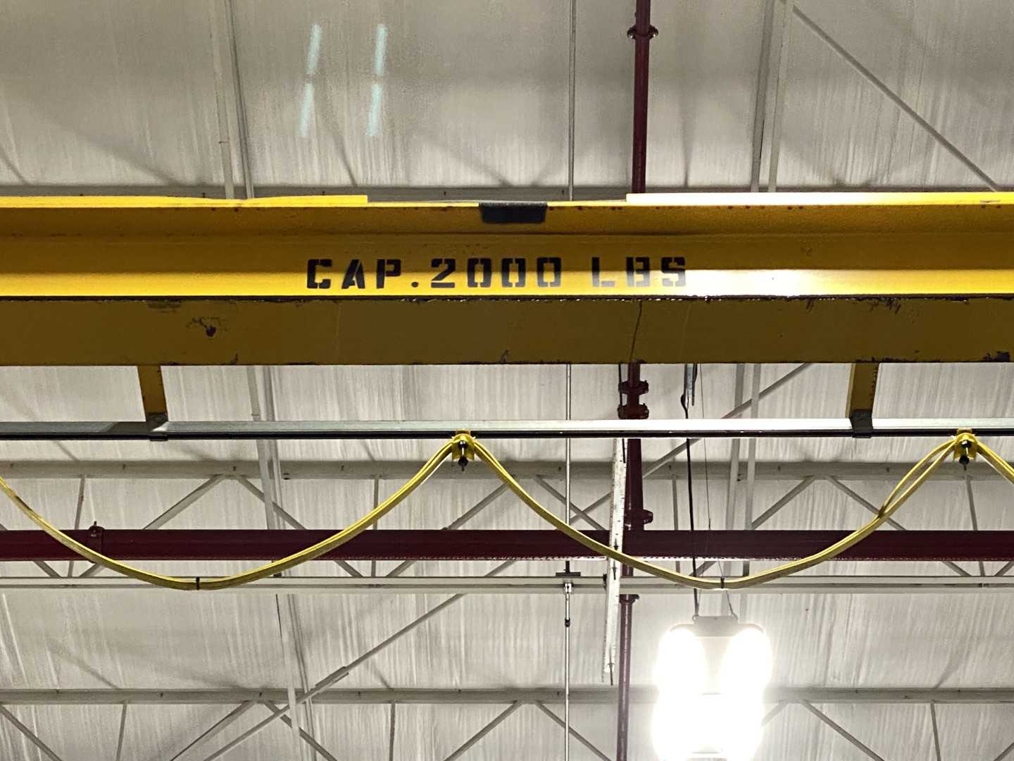 MBI Freestanding Workstation Bridge 2000 Lbs. Max Capacity 36' x 40' x 18' TS w/ CM Lodestar L 1Ton Hoists 460V, 3-Phase